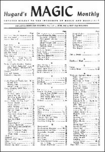 Hugard\'s Magic Monthly Index by Jean Hugard