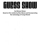 Michael Weber - Guess Show